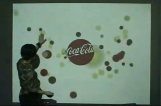 可口可乐墙面互动投影