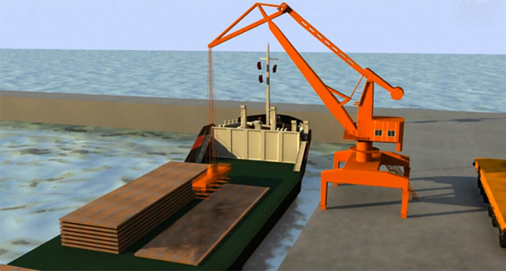 道达船厂船舶机械动画