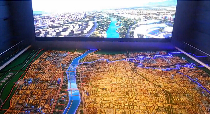 图2：临汾市规划电子沙盘