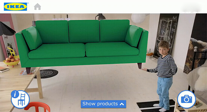 图2：宜家增强现实虚拟家具