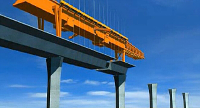 桥梁工程施工动画2