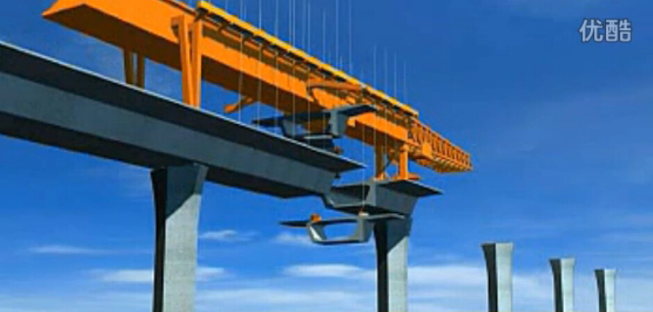桥梁工程施工动画4