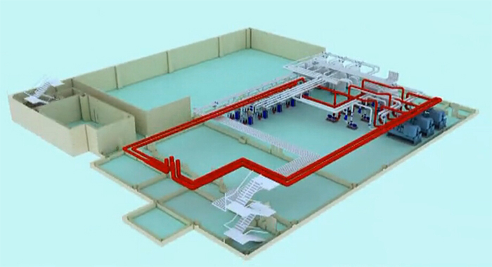 计算机中心核心机房水系统及UPS系统工程动画4